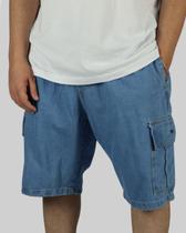 Bermuda DR7 Street Jeans Cargo Seven - Azul