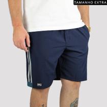 Bermuda DR7 Street Stripes Tactel (Tamanho Extra) - Marinho/ Cinza