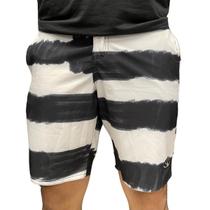 Bermuda Drop Dead Boardshort Paint Preto e Branco