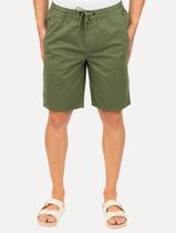 Bermuda Dudalina Masculina Sarja Elástico Algodão Verde Escuro