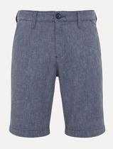 Bermuda Dudalina Masculina Sarja Slim Fio Tinto Azul Mescla Médio Bermuda Dudalina Masculina Sarja Slim Fio Tinto Azul Mescla Médio