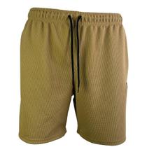 Bermuda Ecko Masculina Elastico Cordão Tecido Texturizado Original Casual Streetwear Cor:BegeTamanho:GG