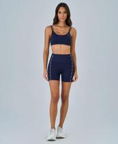 Bermuda Elástico Personalizado Alto Giro Feminina Azul Bermuda Elástico Personalizado Alto Giro Feminina Azul