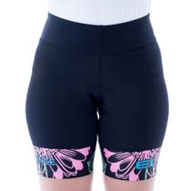 Bermuda Elite Ciclista Forro Feminino Tam P Preto