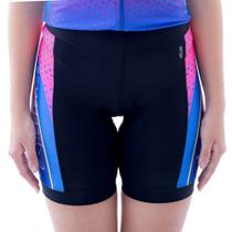 Bermuda Elite Ciclista Forro Feminino Tam P Preto / Rosa