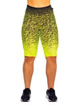 Bermuda em Poliamida Wolfox Estampado Degrade Cintura Alta Tecido Jacquard Pronta Entrega