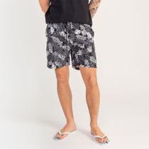 Bermuda Estampada Rock e Soda Masculina Elástico Praia Verão