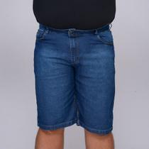 Bermuda Execução Jeans Casual Masculina Adultos Jeans Alta