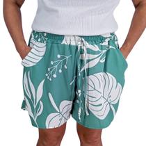 Bermuda Feminia Estampada em Poliester com Bolsos Bermuda Feminia Estampada em Poliester com Bolsos