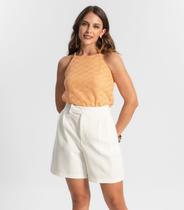 Bermuda Feminina Alfaiataria Endless Bege