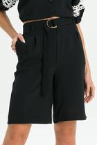 Bermuda Feminina Alfaiataria PRETO M