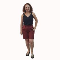 Bermuda feminina Alfaiataria Social Cintura Média Meia Coxa Bermuda feminina Alfaiataria Social Cintura Média Meia Coxa