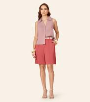 Bermuda Feminina Alfaiataria Viscose Sarja Endless Laranja Bermuda Feminina Alfaiataria Viscose Sarja Endless Laranja