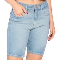 Bermuda Feminina Algodão Jeans Slim