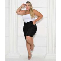 Bermuda Feminina Bengaline Plus Size Lycra 42 Ao 52 Social Bermuda Feminina Bengaline Plus Size Lycra 42 Ao 52 Social