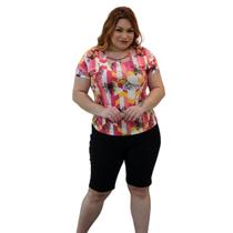 Bermuda Feminina Bengaline Social Confort Plus Size P ao G4