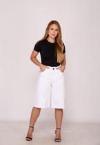 Bermuda Feminina Branca 7969 Cor:BrancaTamanho:46