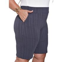 Bermuda Feminina c/ bolso PLUS SIZE