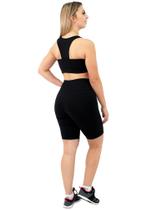 Bermuda Feminina Ciclista Poliamida Preta Fitness