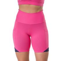 Bermuda Feminina com Bolso Lateral e Recortes em Tela