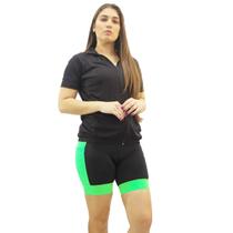 Bermuda feminina com forro para ciclismo DA Modas bolso lateral Colorido Colorido Feminina - D.A Modas