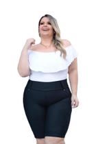 Bermuda feminina cotton com elastano kit c/3 barata sku:bc20