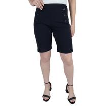 Bermuda Feminina Cotton e Cotton Preta - 35130 Bermuda Feminina Cotton e Cotton Preta - 35130