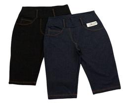 Bermuda Feminina Cotton Jeans kit 2 peças
