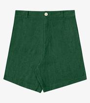 Bermuda Feminina De Linho Endless Verde Bermuda Feminina De Linho Endless Verde