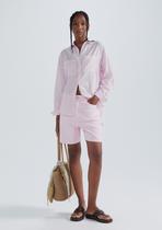 Bermuda Feminina De Sarja Fio Tinto