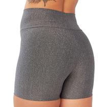 Bermuda feminina esportiva delfit day by day DR680222 cinza mescla Bermuda feminina esportiva delfit day by day DR680222 cinza mescla