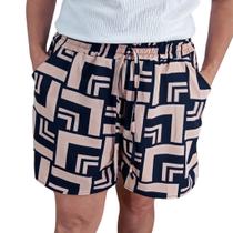 Bermuda Feminina Estampada em Poliester Com Bolso Casual Bermuda Feminina Estampada em Poliester Com Bolso Casual