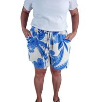 Bermuda Feminina Estampada Floral com Bolsos Casual Bermuda Feminina Estampada Floral com Bolsos Casual