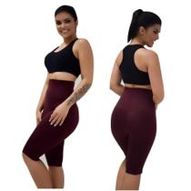 Bermuda Feminina Fitness Modeladora Suplex De Poliamida - BORDÔ
