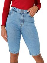 Bermuda Feminina Jeans Ciclista Básica Cintura Alta - Edex Jeans