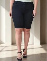 Bermuda Feminina, Jeans Com Elastano, Ciclista, Tam. 46 Bermuda Feminina, Jeans Com Elastano, Ciclista, Tam. 46