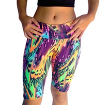 Bermuda Feminina Justa Cós Estampas Sortidas Suplex Pp ao Plus Size