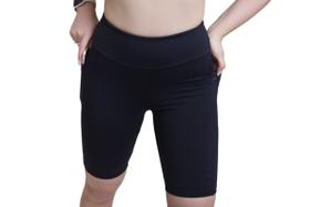 Bermuda Feminina Legging Fitness Academia Short Confortável Bolsos Laterais Treino Ciclismo