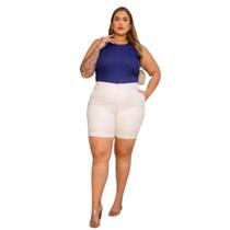 Bermuda Feminina Linho Social Pedal Plus Size Raio de Luz Loja Rosalis Bermuda Feminina Linho Social Pedal Plus Size Raio de Luz Loja Rosalis