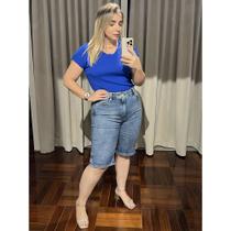 Bermuda Feminina Loopper Meia Coxa Cintura Alta Modela Corpo