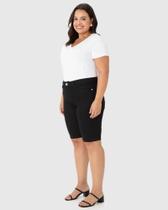 Bermuda feminina plus size ciclista em flex jeans - malwee