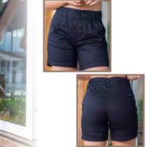 Bermuda Feminina Social Média Preta Tanise Jeans Ref.24253