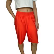 Bermuda Feminina Soltinha Elástico Lisa Suplex Light Pp Ao Plus Size