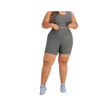 Bermuda Feminina Suplex Plus Size Ciclista Fitnes