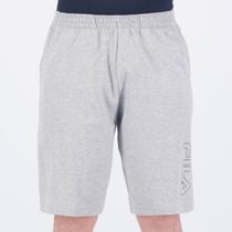 Bermuda Fila Practical Logo Outline Cinza Mescla