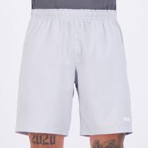 Bermuda Fila Train II 7,5 Cinza Claro e Branca Bermuda Fila Train II 7,5 Cinza Claro e Branca