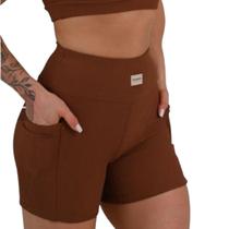 Bermuda Fitness Canelada Com Bolso
