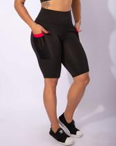 Bermuda Fitness Ciclista Academia Feminina Com Bolso F7 NEW STYLE Bermuda Fitness Ciclista Academia Feminina Com Bolso F7 NEW STYLE