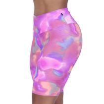 Bermuda fitness feminina suplex light poliamida tie dye orbis