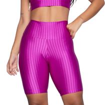 Bermuda Fitness New Zig 3D WLS Modas Poliamida Cós Alto Academia Treino Moda Feminina